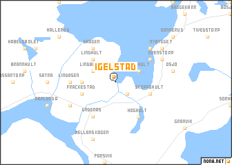 map of Igelstad