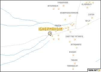 map of Igherm Akdim