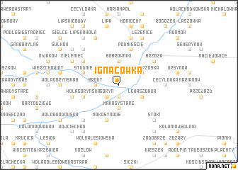 map of Ignacówka