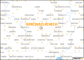 map of Ignaców Szlachecki