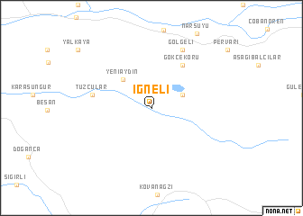 map of İğneli