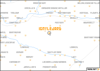 map of Igny-le-Jard