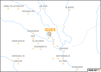 map of Igüés