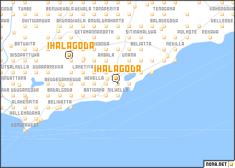 map of Ihalagoda