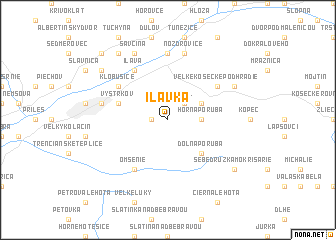 map of Ilávka