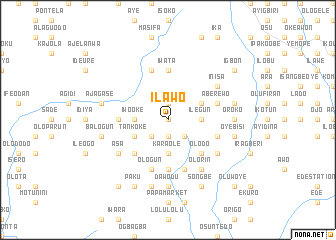 map of Ilawo