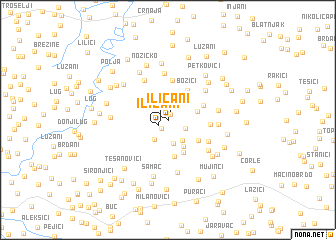 map of Ilićani