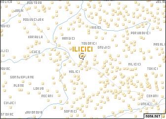map of Iličići