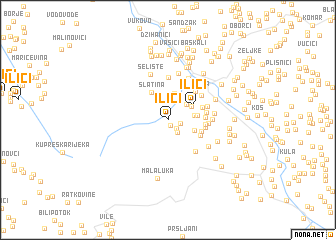 map of Ilići