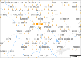 map of Ilkowice