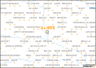 map of Illiers