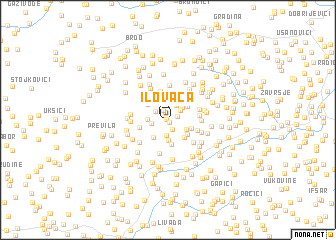 map of Ilovača