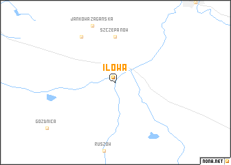 map of Iłowa