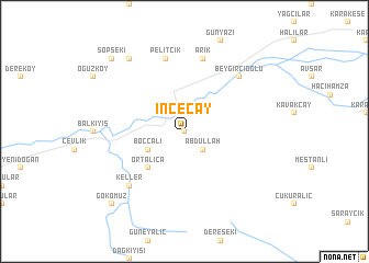 map of İnceçay