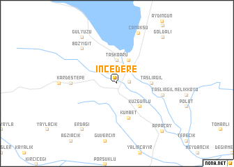 map of İncedere