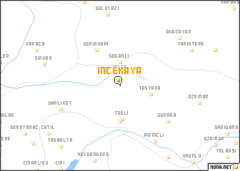map of İncekaya