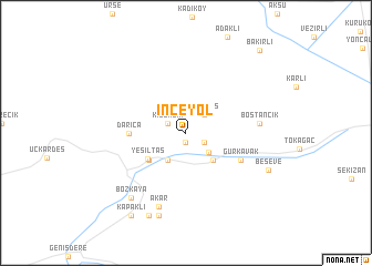 map of İnceyol