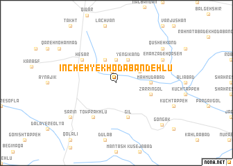 map of Īncheh-ye Khodā Bandehlū