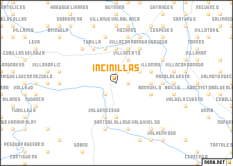 map of Incinillas