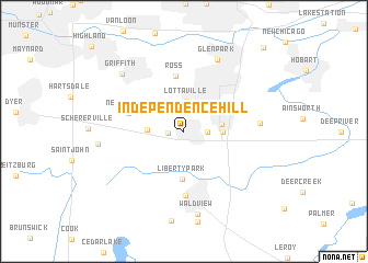 map of Independence Hill