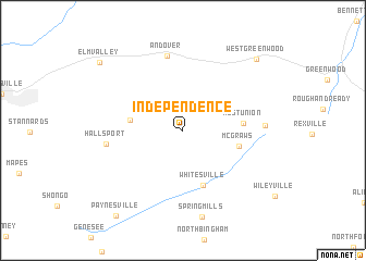 map of Independence