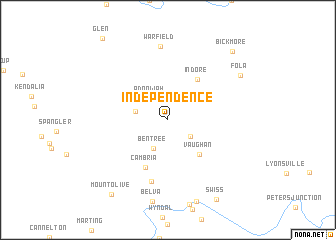 map of Independence