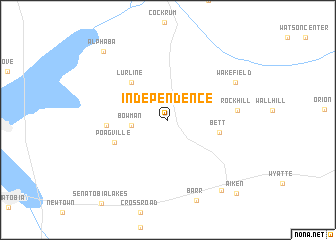 map of Independence