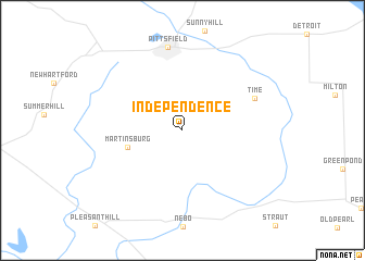 map of Independence