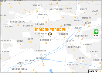 map of Indian Head Park