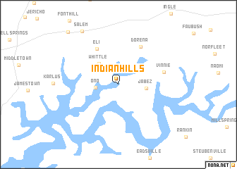 map of Indian Hills