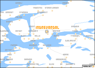 map of Indre Vårdal