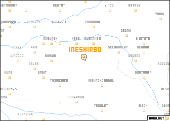 map of Ineshirbo