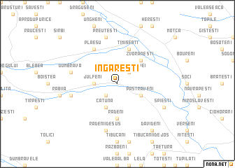 map of Ingăreşti