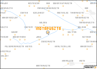 map of Inotapuszta