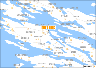 map of Instebø