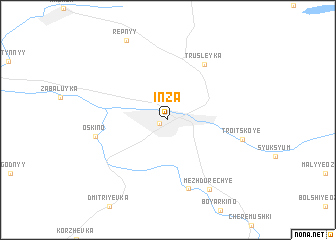 map of Inza