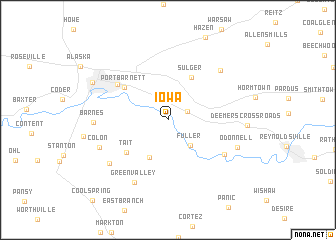 map of Iowa