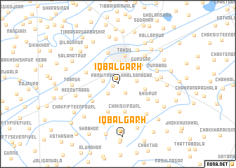 map of Iqbālgarh