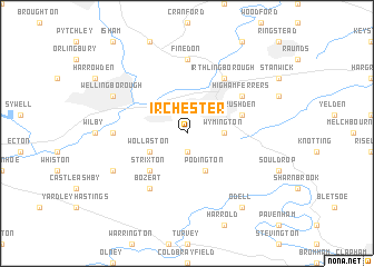 map of Irchester