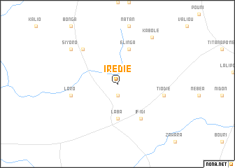 map of Irédié