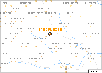 map of Iregpuszta