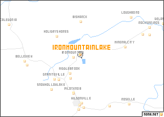 map of Iron Mountain Lake