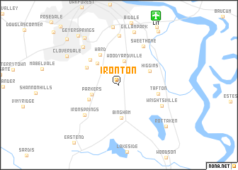 map of Ironton