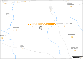 map of Irwins Crossroads