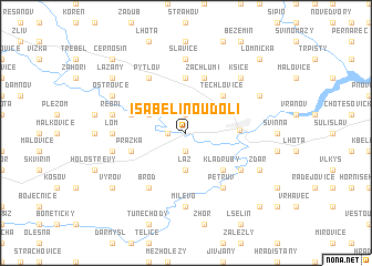 map of Isabelino Údolí