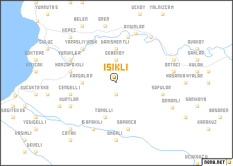 map of Işıklı