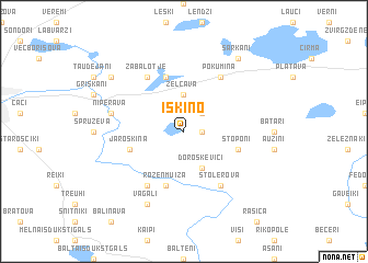 map of Iškino