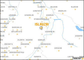 map of Išlaužai