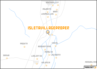 map of Isleta Village Proper