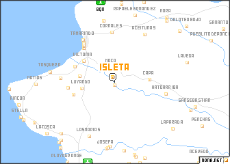 map of Isleta